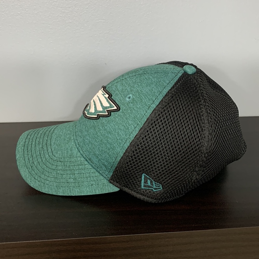 Philadelphia Eagles New Era 9FORTY Adjustable Hat-Midnight Green/Black - Picture 3 of 5